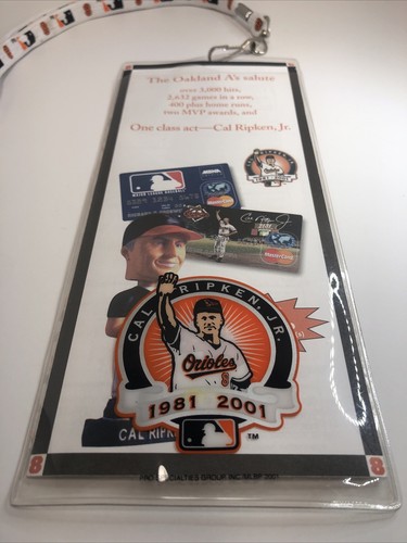 Cal Ripken Jr. Orioles Final Game Oakland Athletic’s A’s Lanyard Farewell Salute - Picture 2 of 9