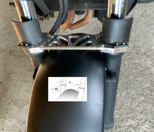 Abrazadera estabilizadora de horquilla delantera para Yamaha BT1100 Bulldog 2002-2006 03 04 RP05 - Imagen 7 de 9
