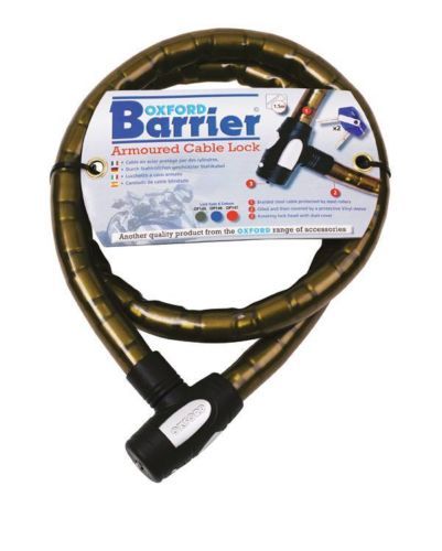Oxford OF145 Barrier Armoured Cable Bike Lock 1.5 Metre x 25mm SMOKE