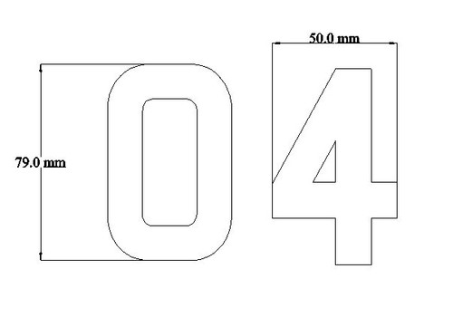 Buchstabe C - Edelstahl (2 mm) UK vor 1973 Auto Nummernschild kompatibel - Bild 2 von 2