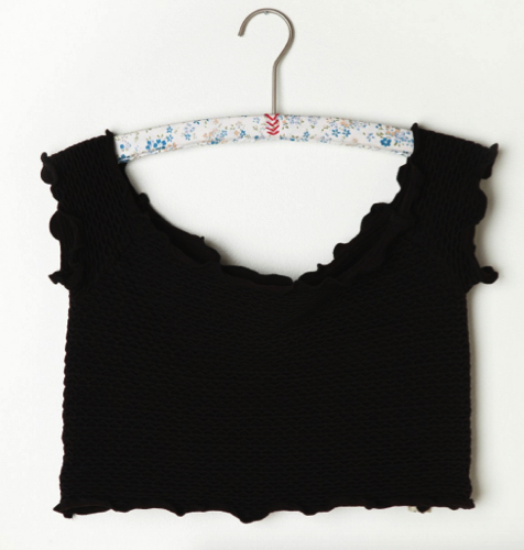 NEU Free People Intimate schulterfreies gesmoktes bauchfreies Oberteil schwarz M/L 54 $ | FF-201 - Bild 6 von 6