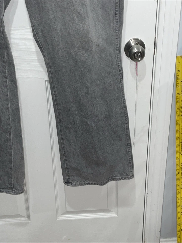 Pantalones de mezclilla Martin + OSA para hombre 44x32 gris corte bota 100 % algodón tiro alto Foto 4 de 4