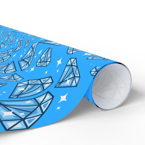 Raining Diamonds Premium Eco-Friendly Gift Wrapping Paper - Picture 4 of 16