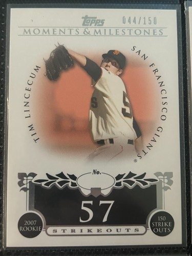 Select your Tim Lincecum /150 - 2008 Topps Moments & Milestones - SF Giants Rare - Picture 29 of 84