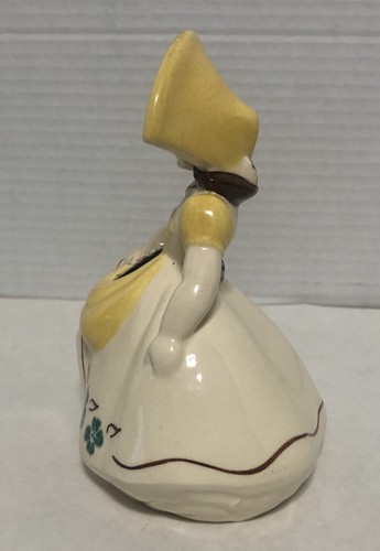 Yellow Goldammer Ceramics California Pottery Dutch Girl Brown Hair 1950s USA - Picture 3 of 8