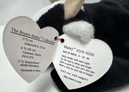 Ty Beanie Baby Daisy the Cow #4006 Tag Errors - Picture 13 of 15