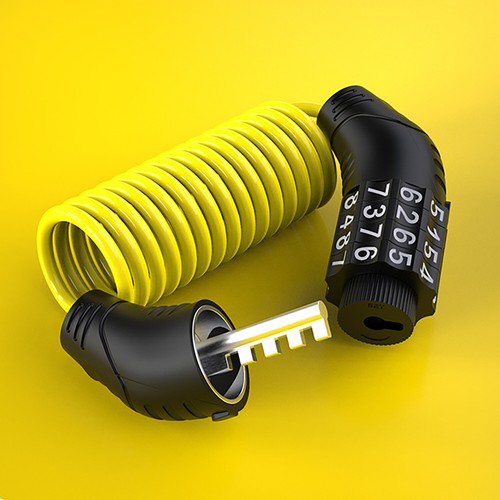 1 Stück Fahrrad Helmschloss Kabel Zahlenschloss Motorrad Bremsscheibenschloss USA - Bild 7 von 12