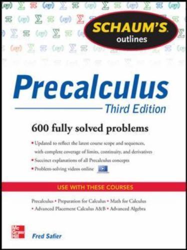 Schaum's Outline of Precalculus, 3rd Edition: 738 Solved Problems + 30 Videos .. - Picture 1 of 1
