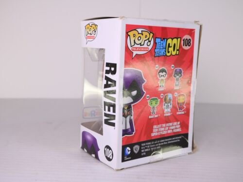 FUNKO POP TEEN TITANS GO! FIGURA RAVEN (ROSSO) #108! ToysRus See Pics Grado B- - Foto 4 di 14