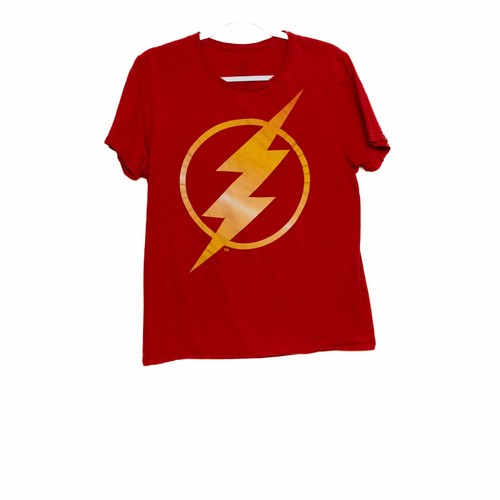 Camiseta roja The Flash para hombre cuello redondo gráfico logotipo informal pulóver manga corta M - Imagen 1 de 8