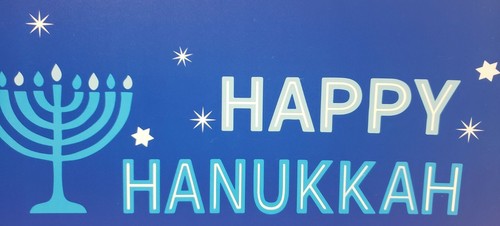 2er Set gleiche Kunststoff Tischsets (12"x18") HAPPY HANNUKKAH, MENORAH & STARS - Bild 12 von 12