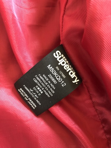 Mens SUPERDRY Leather Jacket Size Large - Picture 7 of 16