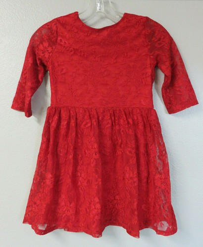 Girls Pippa & Julie Pastourelle Dress Size 7 Red Floral Formal Wedding Dressy - Picture 2 of 9