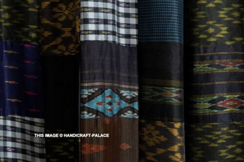 2 Pcs Indian Sari Patchwork Curtain Drape Window Decor Multi Silk Sari Curtain - Picture 32 of 41