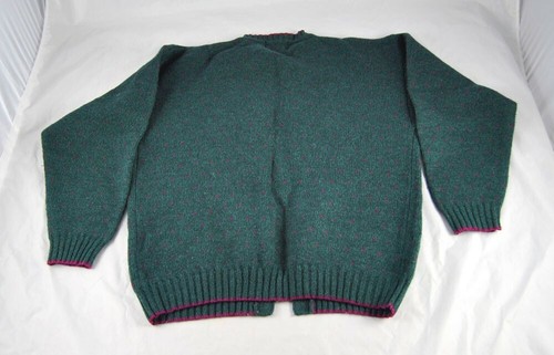 Suéter Vintage Lana Tejido Verde Multicolor Damas Grande L G34 - Imagen 11 de 12