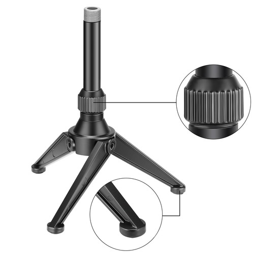 Neewer Foldable Iron Mini Desktop Microphone Tripod Stand for Lectures, Podcasts - Picture 4 of 8