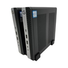 Dual Vertical Display Stand for HP EliteDesk Mini 400 - 800 G1 - G9 - Black