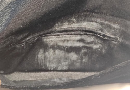 Shiraleah Black Velvet occasion clutch beaded floral design east west - Picture 4 of 5