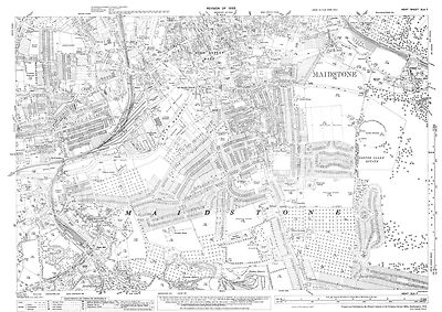 Old Maps Of Maidstone Maidstone South - Os Kent Map 42 - 7 -1933 | Ebay