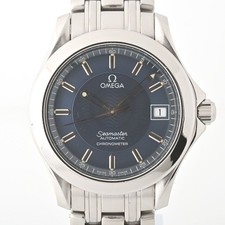 Omega Seamaster 120 Ref.2501.81 Chronometer Date Navy Slv Automatic Mens Watch