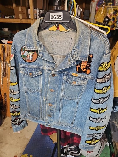 Vintage Rustler Jeansjacke Herren Large American Federation Of Riders Patches - Bild 22 von 22