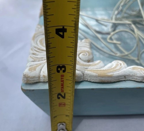 Handmade Metal Wire Teapot In Serving Tray Shabby Chic Rustic 13.5”Wx15”Hx2”D - Picture 10 of 17
