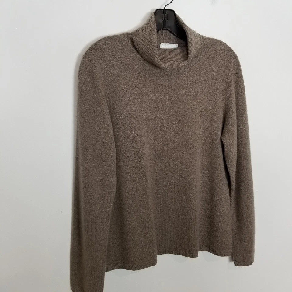 Charter Club Women 2 Ply Cashmere Turtleneck Pullover Sweater Sz M Light Brown - Image 4 of 4
