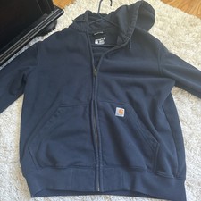 Carhartt Men's Navy Heavyweight Size Large Zip Up Jacket
