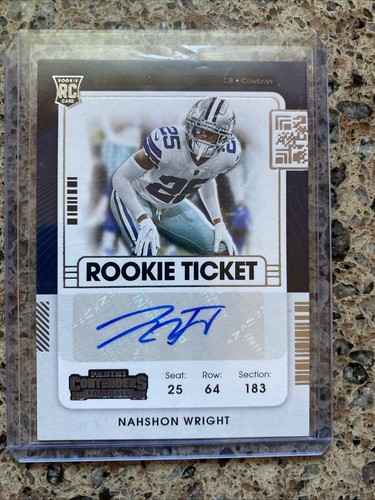 Nahshon Wright Autographed Rookie Card