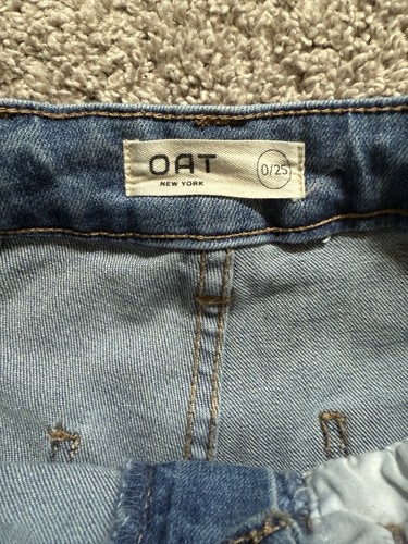 Pantalones de mezclilla cortos OAT New York de pierna ancha talla 0/25 - Imagen 4 de 10