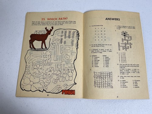 1979 Bible Treasures Activity Book Baker House Used Grand Rapids Michigan - Picture 10 of 10