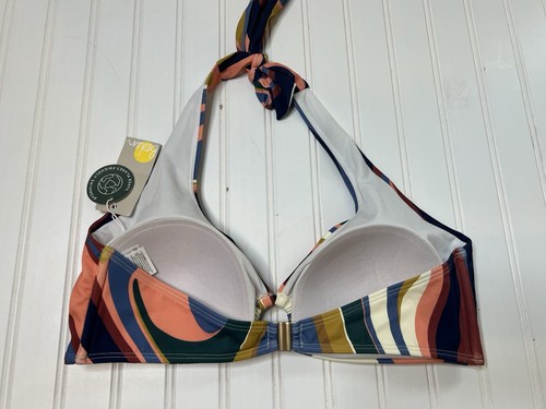 Boden Resin Ring Halter Bikini Top US 14 Swim Women NEW - Picture 6 of 6