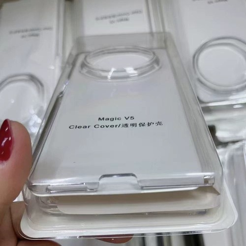 Funda rígida trasera transparente anti-caída de lujo original para HONOR Magic V5 - Imagen 3 de 4