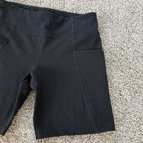 Athleta Girl Black Stash Your Treasures Bike Shorts Pockets Black XL 14 - Picture 2 of 10