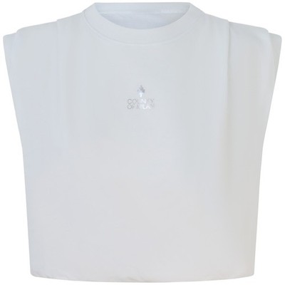 COUNTY OF MILAN - T-Shirt weiß Crop für Damen
