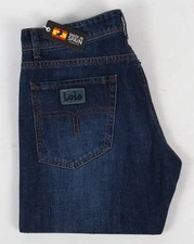 Lois Marvin Classic Straight Leg Jeans in Vintage Wash - blue denim