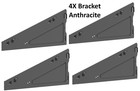 Set of 4 IKEA BOAXEL Shelf Brackets Steel Anthracite Wall Mount 15¾ In