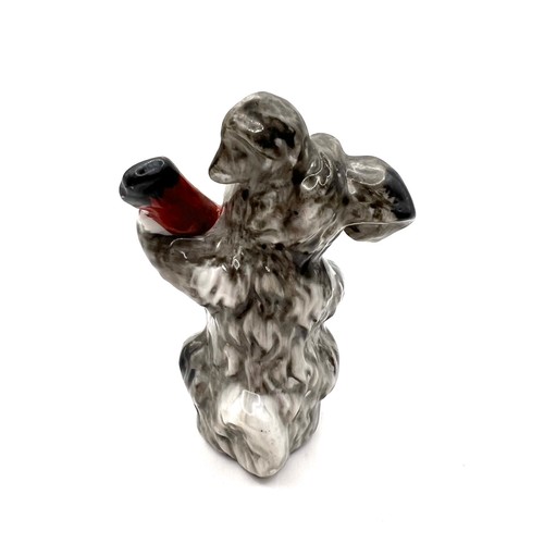 Vintage Porcelain Schnauzer Dog Playing Guitar Made In Japan - Picture 6 of 10