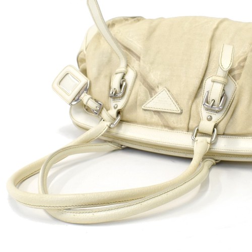Prada Handbag Shoulder Shoulder Triangle Logo Triangle Plate Canvas Leather Iv - Picture 7 of 9