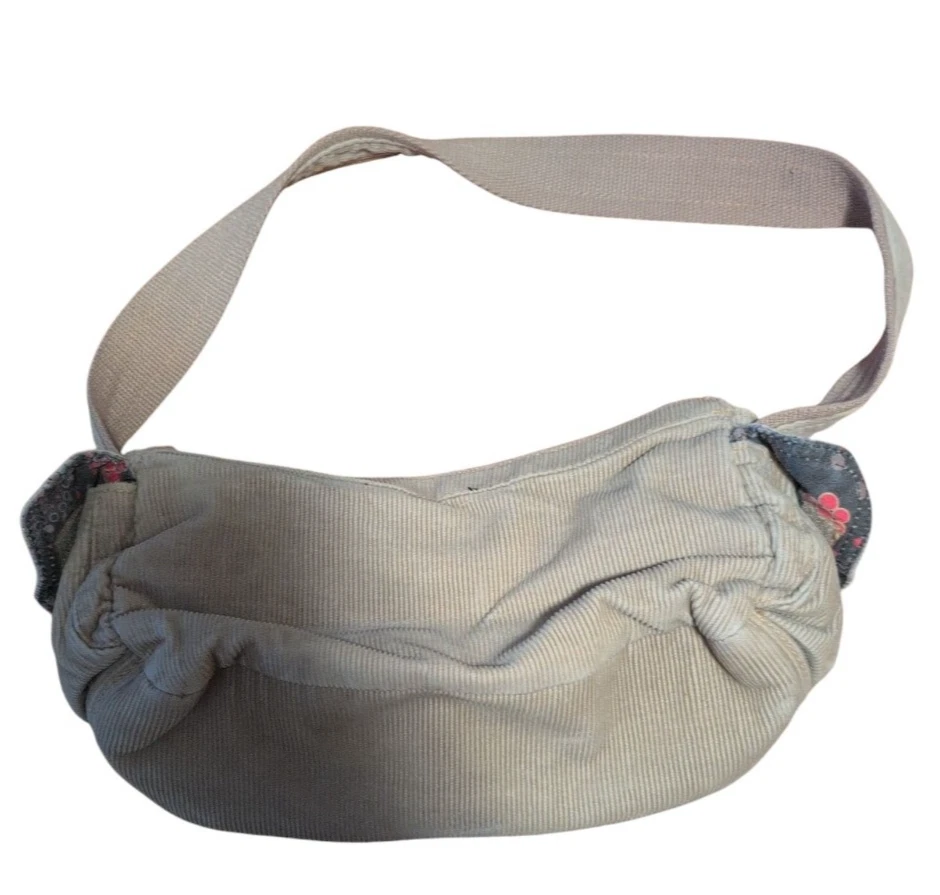 Vintage Levi's Purse Tan Beige Corduroy 12" Mini Strap Shoulder Bag Front Pocket — 第 2/4 张图片