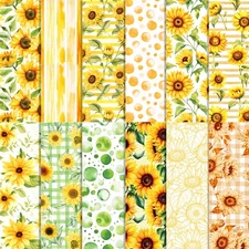 24 PCS Sunflower Scrapbook Paper Pads Double Sided Craft Decorative Paper