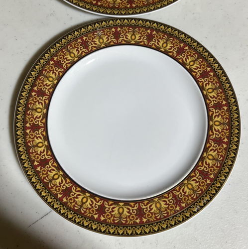 Versace Rosenthal Medusa Red Salad Plate Set of 2 - Picture 2 of 4