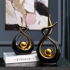 ELEGANTZ Abstract Art Ceramic Statues – Modern Shelf Decorations – C