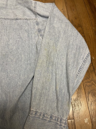 Levis SilverTab Mens XL Denim Button Up Grunge Pocket JR33 - Picture 7 of 8