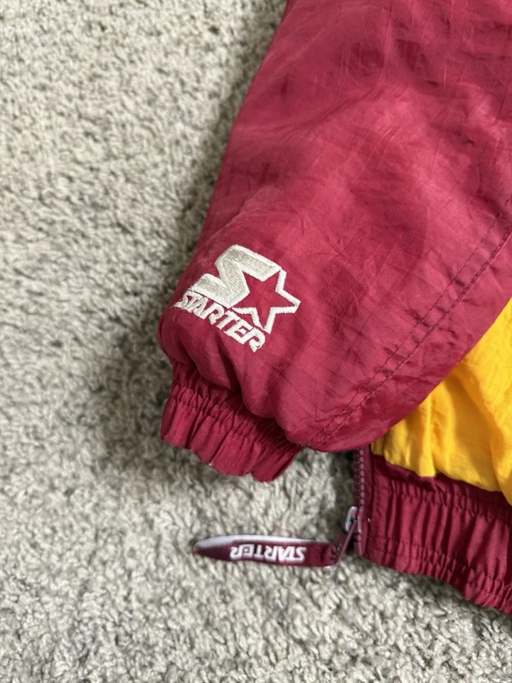 CHAQUETA PUFFER JERSEY CON CAPUCHA STARTER SEMINOLES ESTADO FLORIDA AÑOS 90 DE COLECCIÓN JUVENIL M Foto 4 de 4