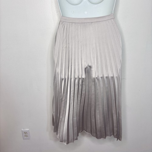 Our Heritage Skirt Womens Large Pleated Midi Lightweight Chic Career Minimalist - Picture 2 of 9