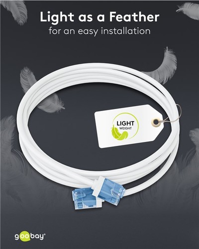 Goobay Ultraflexibles CAT 6A Patchkabel, slim, U/UTP, weiß - Bild 5 von 7
