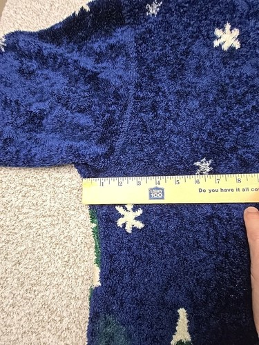 Vintage PBJ Sport Sweater Womans Extra Large Blue Full Zip Fleece Winter Trees - Picture 11 of 14