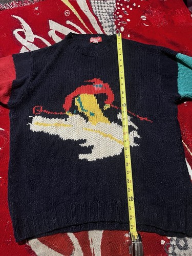 Vintage Merona Sport Ski Baumwolle Strick Pullover Herren Größe Large Navy " - Bild 6 von 8