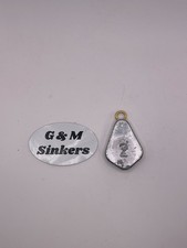 50 2oz No Roll with Brass Eye Sinkers. Top Quality Lead Made. In The USA